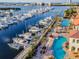 Beautiful waterfront homes with marina access, a pool, and lush landscaping at 6030 Printery St # 108, Tampa, FL 33616
