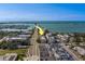 An aerial view of the building's beautiful waterfront location on the Gulf Coast at 131 Bluff View Dr # 208, Belleair Bluffs, FL 33770