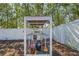 Backyard chicken coop contains a variety of chickens at 13112 Groveland St, Spring Hill, FL 34609