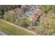 Scenic aerial view of townhouse with lush greenery and convenient parking at 3571 Edington Way, Palm Harbor, FL 34685