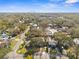 Scenic aerial view of the neighborhood showcasing tree-lined streets and the city skyline at 404 W Violet St, Tampa, FL 33603