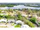 Panoramic aerial view showing this property near to the water and surrounding neighborhood at 809 30Th E Ct, Bradenton, FL 34208