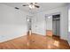 Bright bedroom with hardwood floors and mirrored closet at 1520 15Th N St, St Petersburg, FL 33704