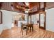 Elegant dining area with wood ceiling, view of the kitchen, and an inviting atmosphere at 1520 15Th N St, St Petersburg, FL 33704