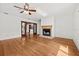 Spacious living room with hardwood floors and a fireplace at 1520 15Th N St, St Petersburg, FL 33704