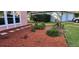 Close up on some of the carefully planned landscaping surrounding the home at 1550 Chateau Wood Dr, Clearwater, FL 33764