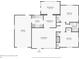 Floor plan of the residence featuring three bedrooms, two bathrooms, and a two car garage at 2320 E Harbor S Dr, St Petersburg, FL 33705