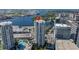 An aerial view captures the prime location of the Towers Tampa, showcasing waterfront proximity at 449 S 12Th St # 2702, Tampa, FL 33602