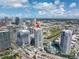 A condo in a bustling city center is captured from above, showing city views and proximity to urban conveniences and transit at 449 S 12Th St # 2702, Tampa, FL 33602
