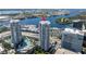 An aerial image shows a condo tower with views of the bay, downtown, and surrounding buildings, adding to its appeal at 449 S 12Th St # 2702, Tampa, FL 33602