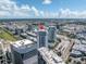 Fantastic aerial view displaying the building with waterways and skyline in the distance at 449 S 12Th St # 2702, Tampa, FL 33602