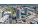 Beautiful aerial shot showcasing building with amazing city and water views at 449 S 12Th St # 2702, Tampa, FL 33602