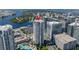 Urban condo with city and river views shown in a stunning aerial real estate photo highlighting location and accessibility at 449 S 12Th St # 2702, Tampa, FL 33602