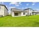 Backyard view showcasing a well-maintained lawn and the home's exterior at 10356 Cross River Trl, Parrish, FL 34219