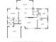 Detailed floor plan showcasing layout of bedrooms, kitchen, living room, bathrooms, and garage at 1389 47Th Ne Ave, St Petersburg, FL 33703