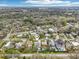 Discover a residential area with a home pinpointed, surrounded by greenery, pools, and neighboring houses at 1868 Douglas Ave, Dunedin, FL 34698