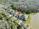 An aerial shot shows the property's prime location close to the serene neighborhood lake at 19238 Climbing Aster Dr, Tampa, FL 33647