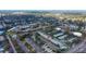 Aerial view of the community, highlighting the well-kept properties and landscaping at 2166 Andrews Ct, Dunedin, FL 34698