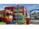 Charming city sign featuring a vintage trolley and directional signs for waterfront shops, marina, and local attractions at 2166 Andrews Ct, Dunedin, FL 34698