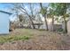 Generous backyard with mature trees providing shade and a serene outdoor setting at 3307 S Manhattan Ave, Tampa, FL 33629