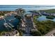 Aerial view of waterfront homes with private boat docks and access to a beautiful waterway at 4339 Spinnaker Cove Ln, Tampa, FL 33615