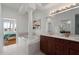 Bright bathroom featuring a soaking tub and walk-in shower at 4339 Spinnaker Cove Ln, Tampa, FL 33615