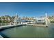 Private boat slips with boat lifts, providing direct access to waterfront activities for residents at 4339 Spinnaker Cove Ln, Tampa, FL 33615