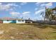 Spacious backyard featuring a house with a screened-in porch and wooden fence offering privacy at 608 Florida S Cir, Apollo Beach, FL 33572