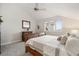 Bedroom with vaulted ceiling, a window, and a comfortable bed at 1026 Bellasol Way # 4403, Apollo Beach, FL 33572