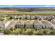 Aerial view of a residential neighborhood showing well-maintained homes and green spaces at 16549 Secret Meadow Dr, Odessa, FL 33556