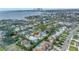 Aerial view of the neighborhood with the home highlighted at 282 Catalan Ne Blvd, St Petersburg, FL 33704