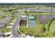Aerial view of community amenities including pool, playground, tennis courts and basketball court, beautifully landscaped at 6127 164Th E Ave, Parrish, FL 34219
