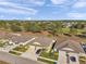 Aerial view of a well-kept neighborhood showcasing the community's layout and green spaces at 8949 Southern Charm Cir, Brooksville, FL 34613