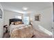 Bedroom with neutral walls, one window with blinds, and plush carpet flooring at 8949 Southern Charm Cir, Brooksville, FL 34613