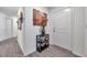 Inviting entryway with stylish decor, wood-look floors, and a bright, welcoming ambiance at 8949 Southern Charm Cir, Brooksville, FL 34613
