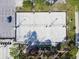 Aerial view of a sand volleyball court surrounded by landscaping and seating, creating a fun recreational space at 10263 Gandy N Blvd # 2014, St Petersburg, FL 33702