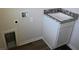 Compact laundry room with a white sink cabinet and granite countertop at 1741 Cobb Trl, Parrish, FL 34219