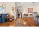 Inviting living room features hardwood floors, stylish decor and seamless access throughout the home at 182 Dahoon Ct, Spring Hill, FL 34609