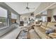 Bright living room opens to the kitchen and dining areas providing ample space at 2343 Hidden Trail Dr, Spring Hill, FL 34606