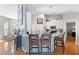 Bright kitchen features a breakfast bar with seating and modern appliances at 5815 Dory Way, Tampa, FL 33615