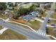 Aerial view of single-story home showcasing the fenced backyard at 10424 Gifford Dr, Spring Hill, FL 34608