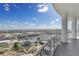 Wide balcony overlooking the harbor offering views of the city's vibrant waterfront and stunning blue skies at 1209 E Cumberland Ave # 2802, Tampa, FL 33602