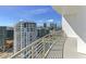 Balcony featuring unobstructed cityscape views, perfect for relaxing and enjoying the scenery at 1209 E Cumberland Ave # 2802, Tampa, FL 33602