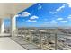 Expansive balcony view overlooking the city, harbor, and clear blue skies at 1209 E Cumberland Ave # 2802, Tampa, FL 33602