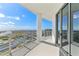 Balcony with a stunning panoramic view of the waterway, city skyline, and clear blue sky at 1209 E Cumberland Ave # 2802, Tampa, FL 33602