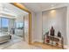 Open bedroom leading out to balcony showing waterfront views at 1209 E Cumberland Ave # 2802, Tampa, FL 33602