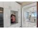 Dining room with modern cabinets, elegant decor, and a dining table set for dinner at 1209 E Cumberland Ave # 2802, Tampa, FL 33602