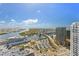Breathtaking waterfront view featuring a cruise ship and city skyline in the distance at 1209 E Cumberland Ave # 2802, Tampa, FL 33602