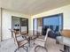 Balcony features outdoor seating and beach views at 12924 Gulf Blvd # 503, Madeira Beach, FL 33708
