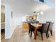 Dining area is open to the kitchen and offers tile floors throughout at 12924 Gulf Blvd # 503, Madeira Beach, FL 33708
